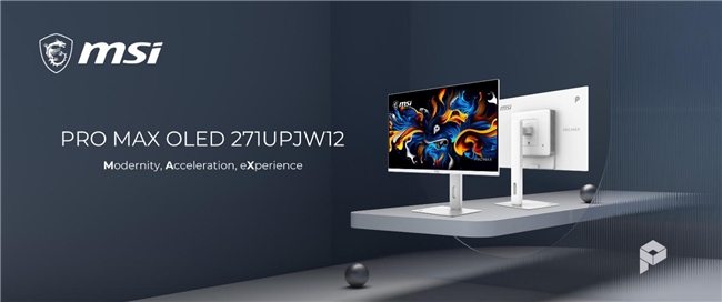 微星发布PRO MAX OLED 271UPJW12：全球首款27英寸4K IJP OLED显示器