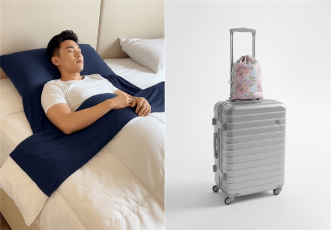零废弃旅行成新风尚 INNOTIER银织抗菌灭毒旅行睡眠套装替代一次性耗材