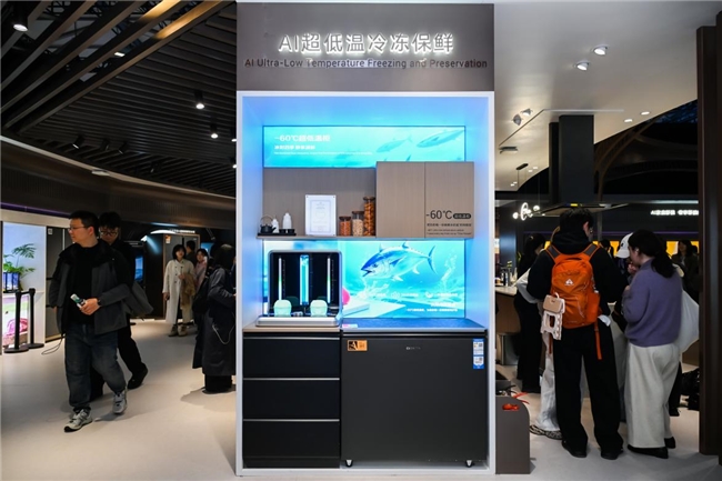 行业首个!卡萨帝-60℃超低温AI冰柜冷冻刺身180天符合国家生食标准