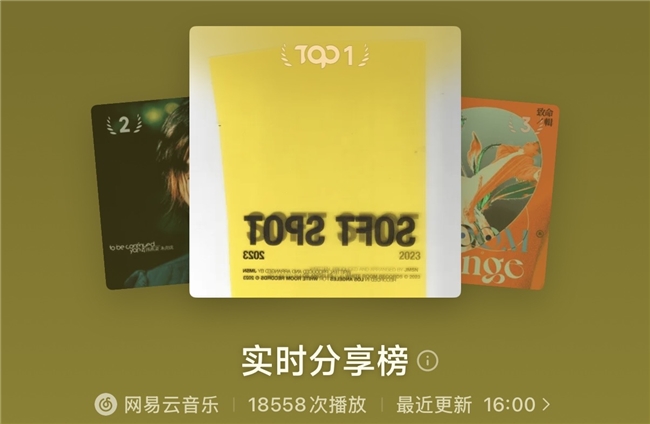 网易云音乐上线&ldquo;实时分享榜&rdquo; 每小时更新最具传播力TOP100歌曲