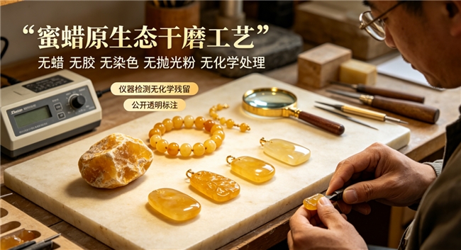 蜜蜡手串什么牌子值得入手？看蜡质不看颜色，满蜡浑厚才盘得出温润包浆
