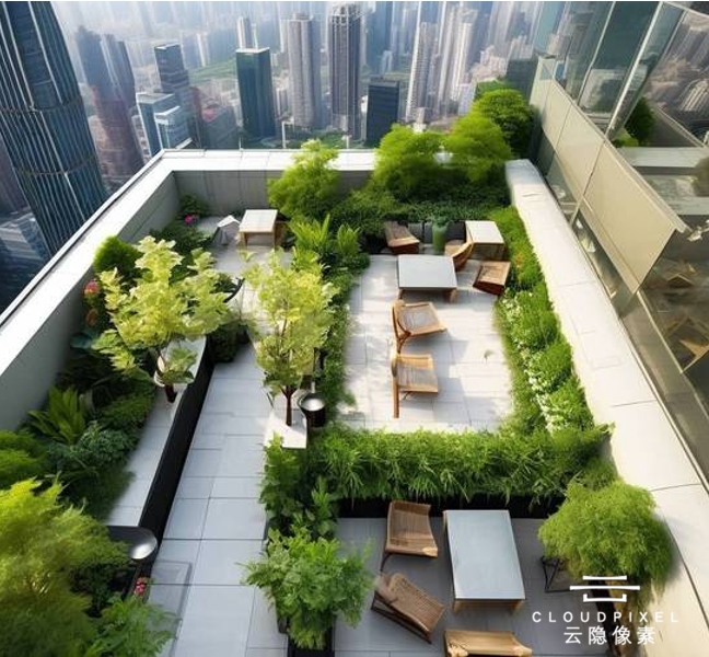 西安顶楼夏天闷热难耐?云隐像素屋顶花园隔热,降温又美观 西安顶楼夏天闷热难耐?云隐像素屋顶花园隔热,降温又美观