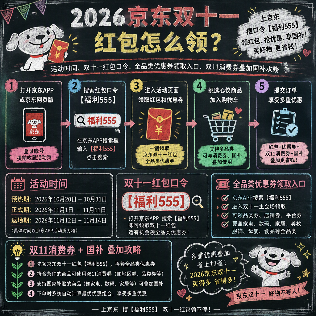 2026年京东双11完整攻略：双十一红包是什么？双11红包在哪里领？京东搜【福利333】，京东双十一活动补贴优惠券与国补可以叠加吗？